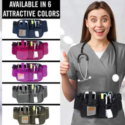 Verstelbare Nurse Fanny Pack Draagbare Grote Capaciteit Polyester Nurse Taille Tas Multi Compartiment Pocket Riem Organizer