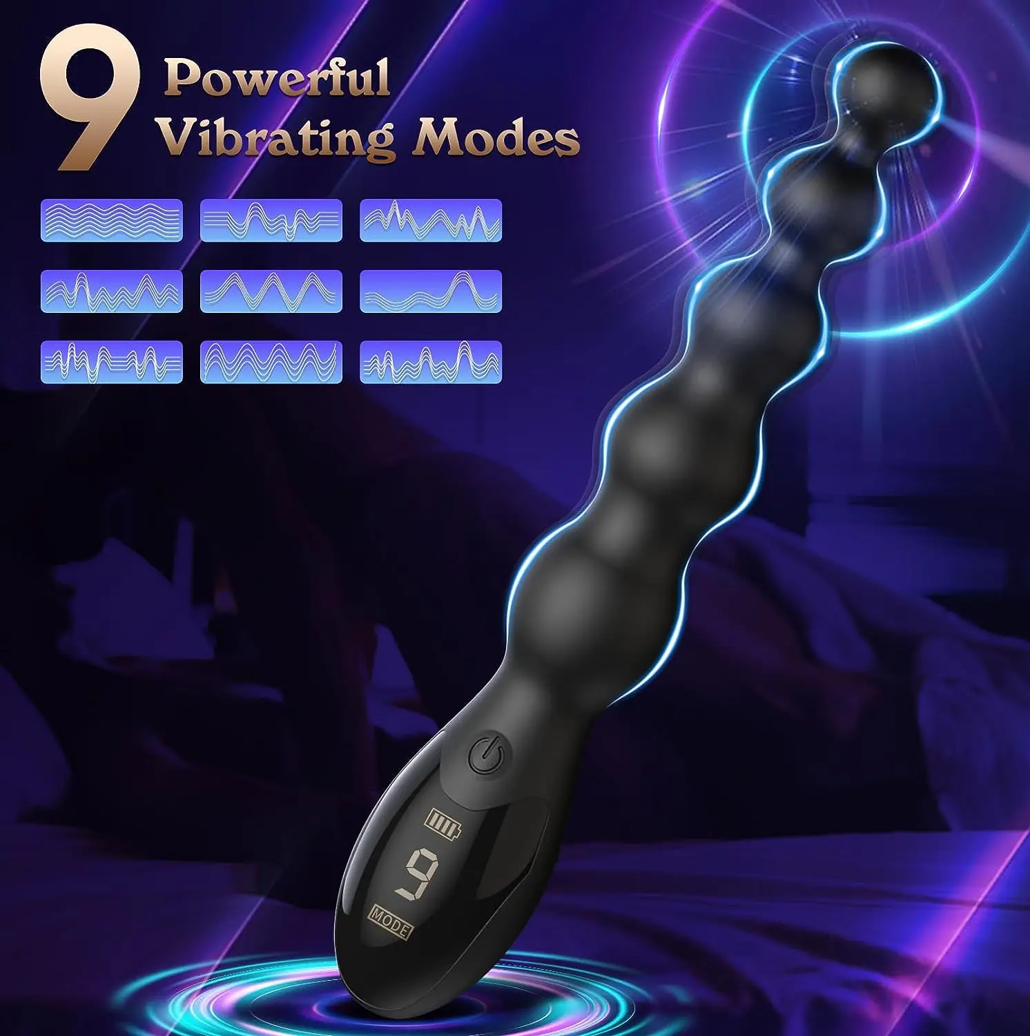 Male Vibrating Butt Plug Anal Beads Vibrator Sex Toys for Women Couple Ass Dildo Prostate Masturbation Massager Men and Female