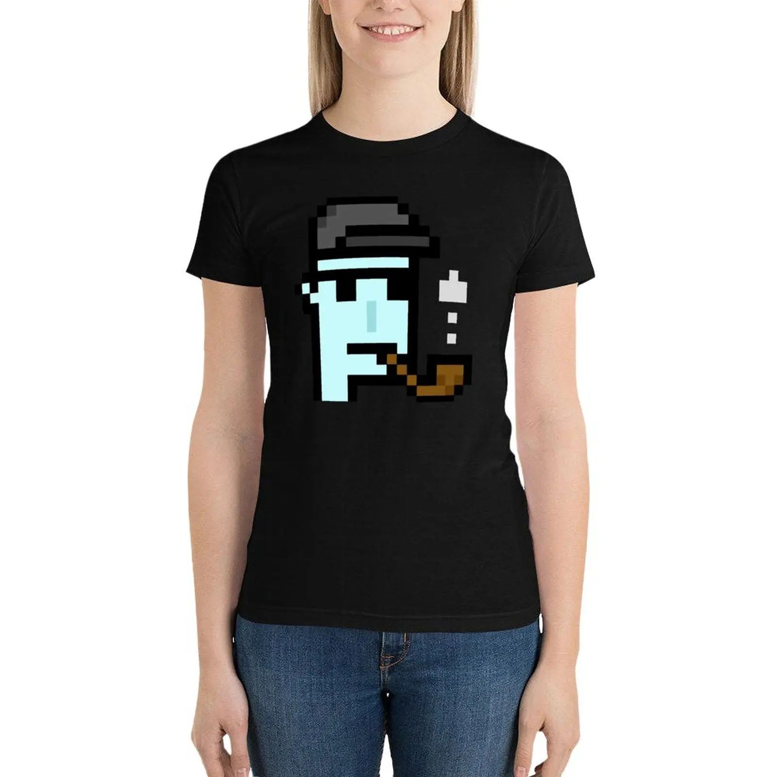 

Cryptopunk T-Shirt cute clothes tops shirts graphic tees oversized white t-shirt dress for Women sexy