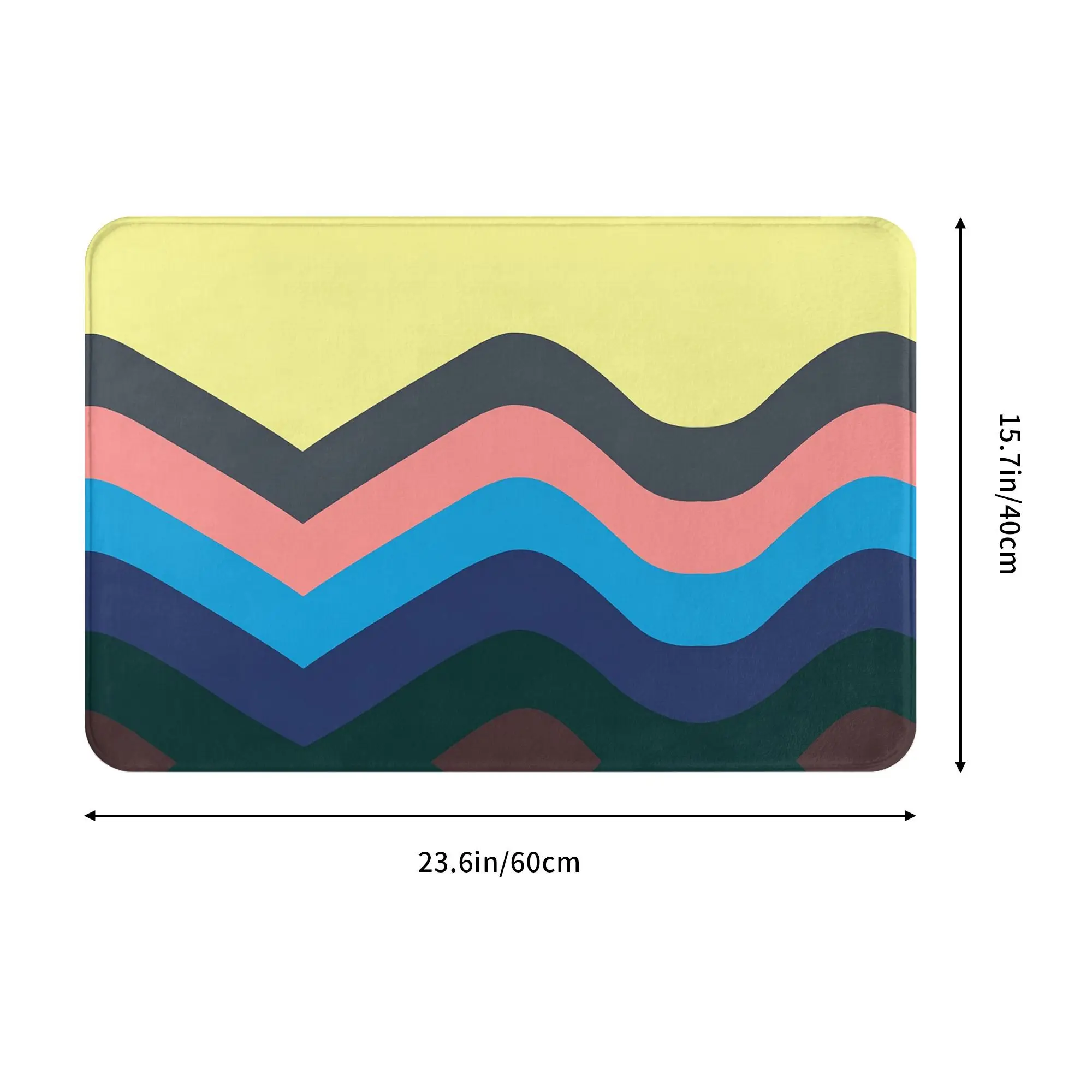 الرجعية كاليفورنيا موجات المضادة للانزلاق ممسحة الكلمة حصيرة مكافحة ارتداء السجاد البساط للمطبخ مدخل المنزل غرفة نوم مسند القدم الحصير #2