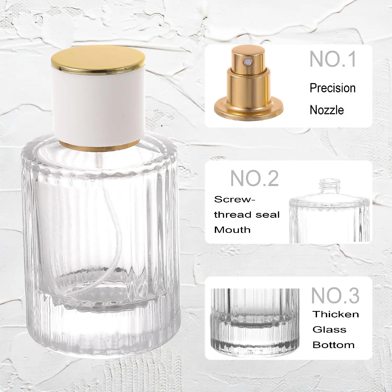 4 Uds. Botella de viaje de 30Ml, botellas vacías rellenables con pulverizador de Perfume, atomizador de Perfume de vidrio, elementos esenciales de viaje para artículos de tocador cosméticos