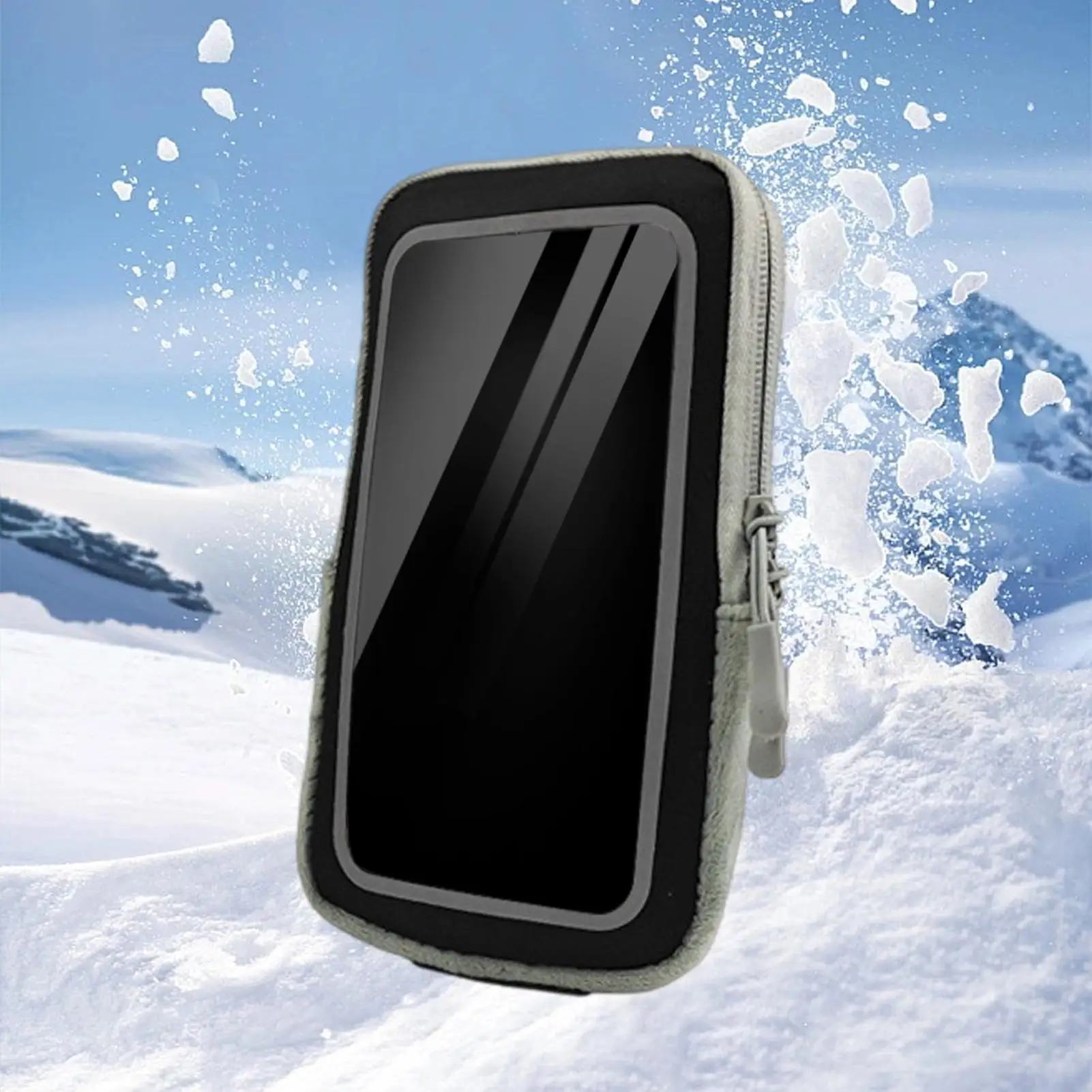 Handy-Halterung, schneesichere, schnell aufheizende USB-Tasche, thermische Heizung, Handy-Tasche für Skifahren im Winter, Camping, Wandern, kaltes Wetter