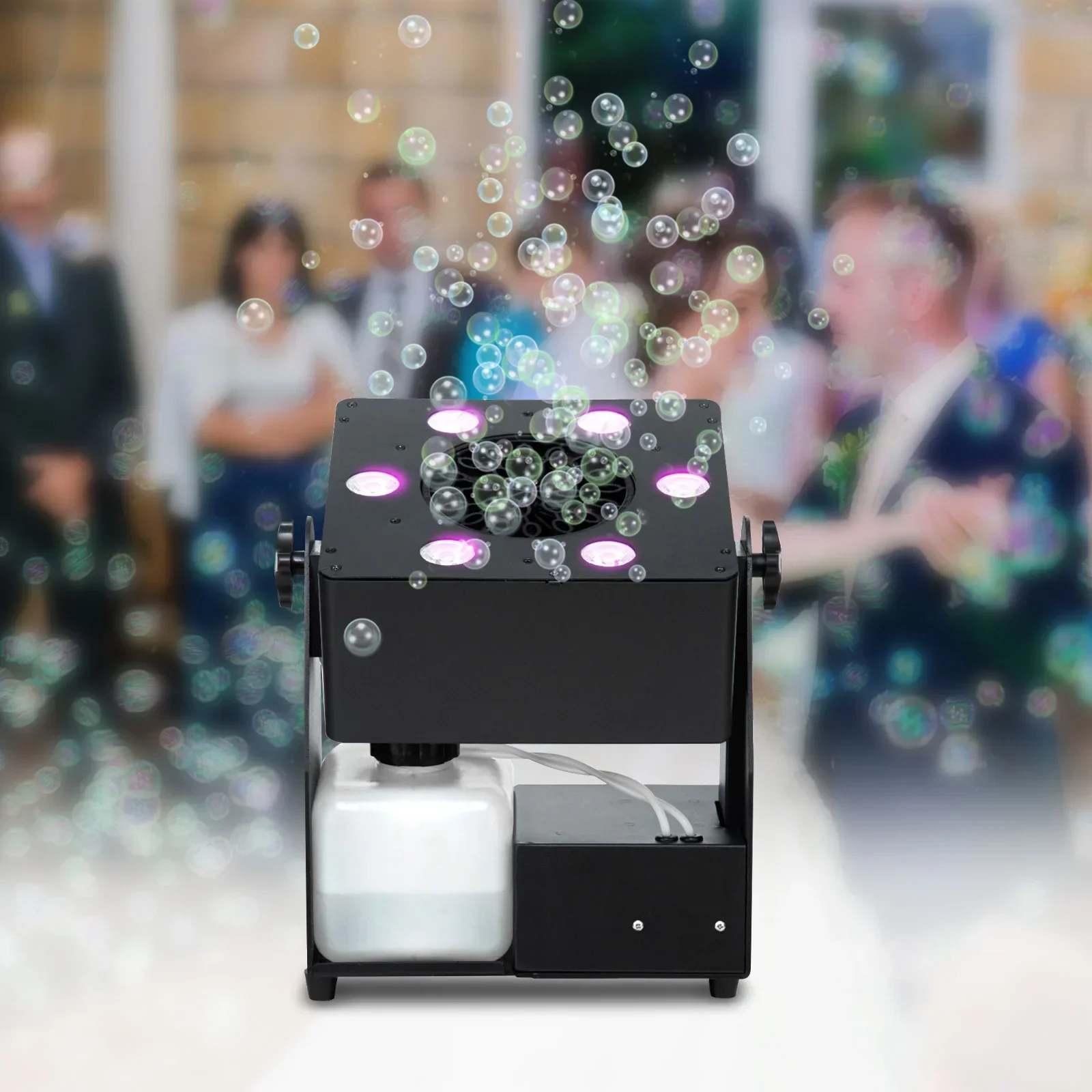 Remote Control Adjustable Angle Moving Head Led Lights Bubble Machine for Kids Birthday Party Indoor Outdoor