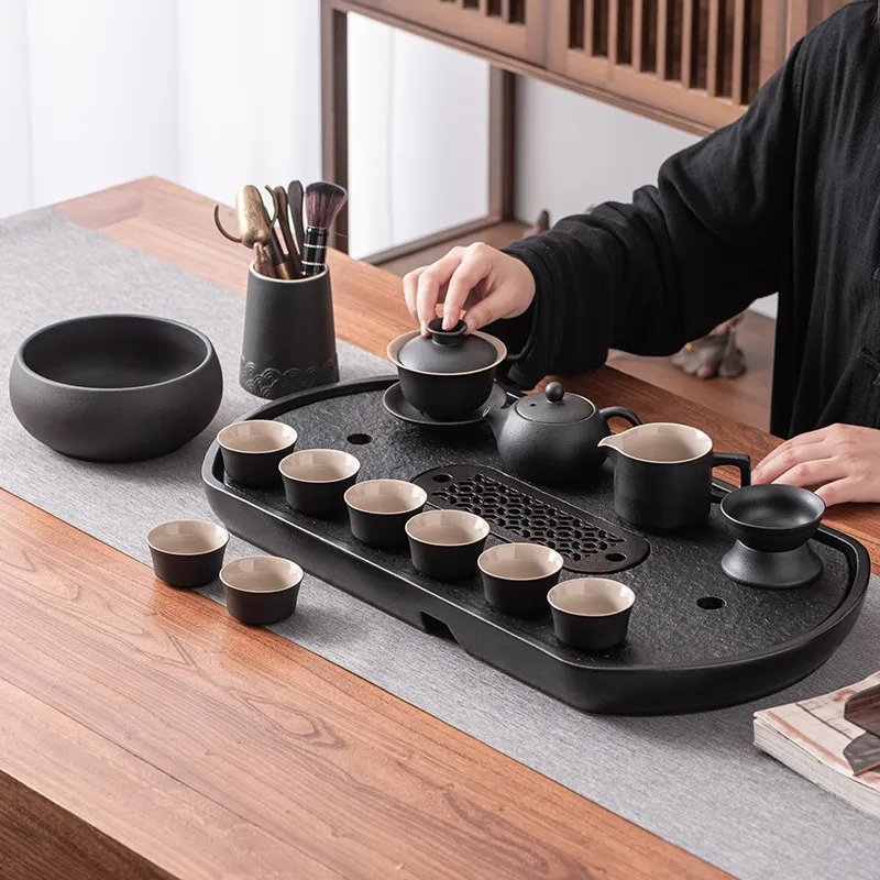 Ceramic Decorative Tea Tray Serving Marble Accessories Luxury Valet Ceremony Tea Tray Drainage Coffee Bandejas Home Products