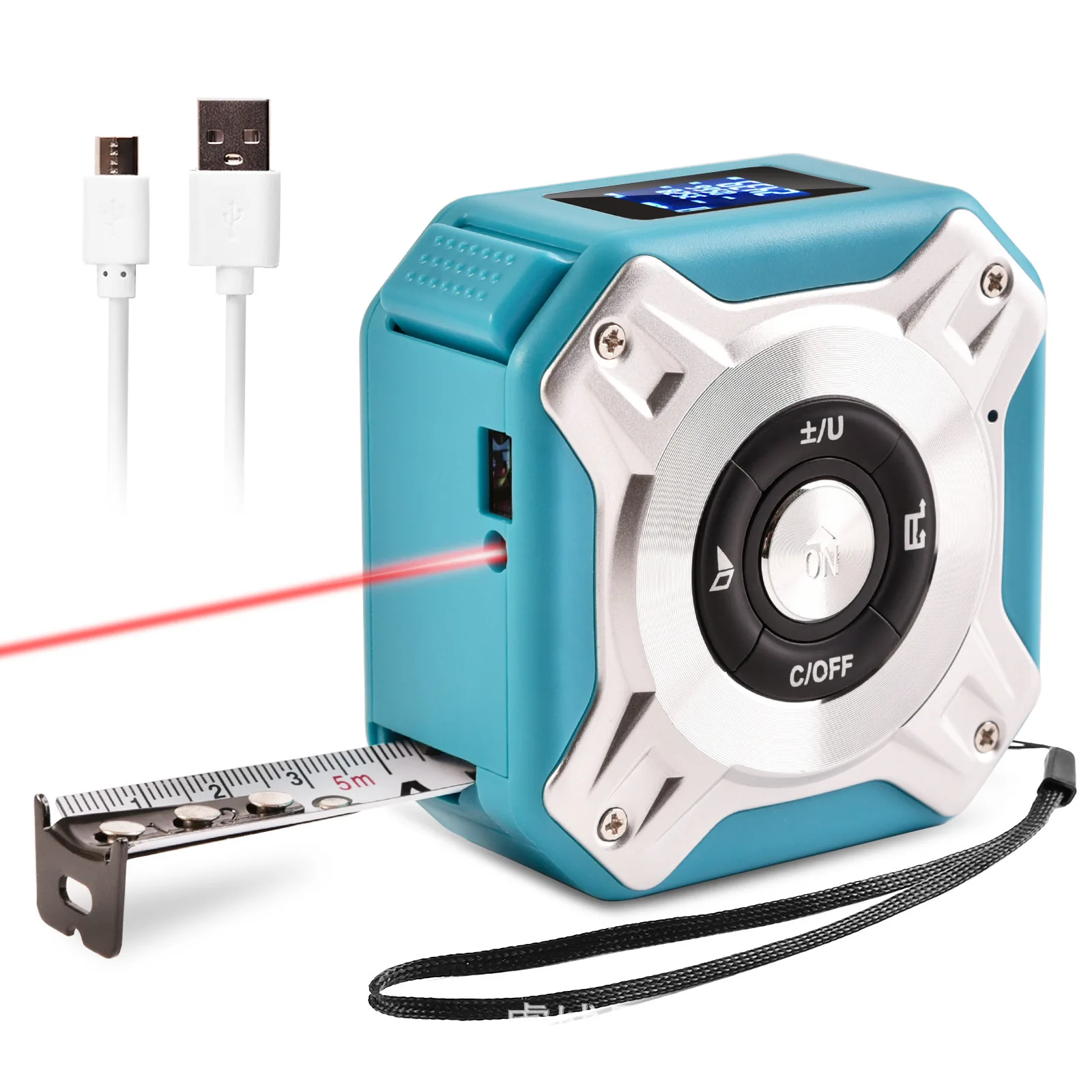 Laser rangefinder 5m tape measure 40 meters infrared measuring instrument distance area volume Pythagorean theorem function