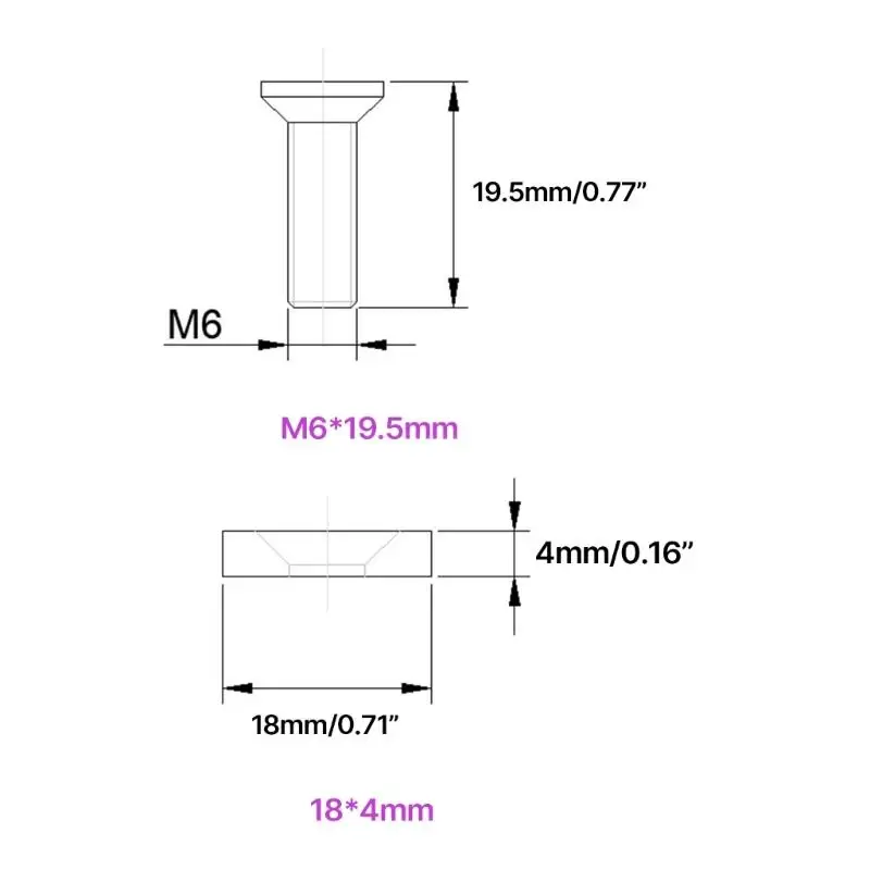 M6 Universal Aluminium Bumper Washer/Baut Mesin Modifikasi Set