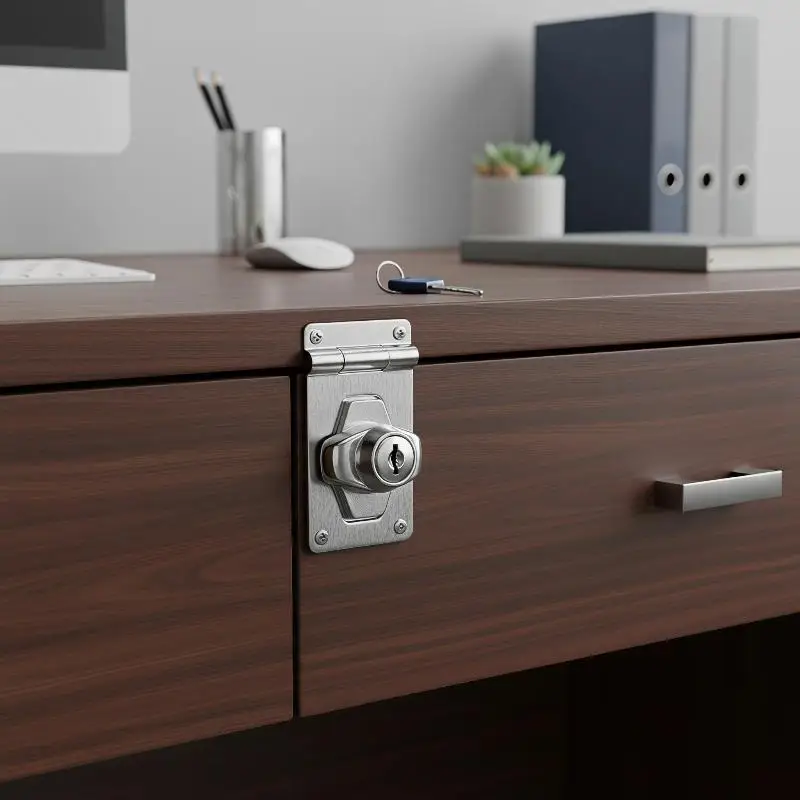 Stainless Steel Locking Hasp Latch Anti-Theft Corrosion Resistant for Bathroom Cabinet Wet Area Door Shed Hardware Accessory