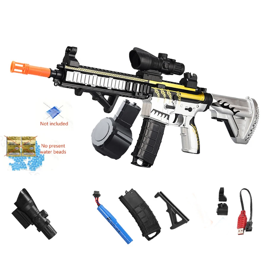 M416 High-Speed 7.4V Electric Gel Ball Toy Gun  Hand to body 7.4V battery with USB charging Outdoor parent-child interaction