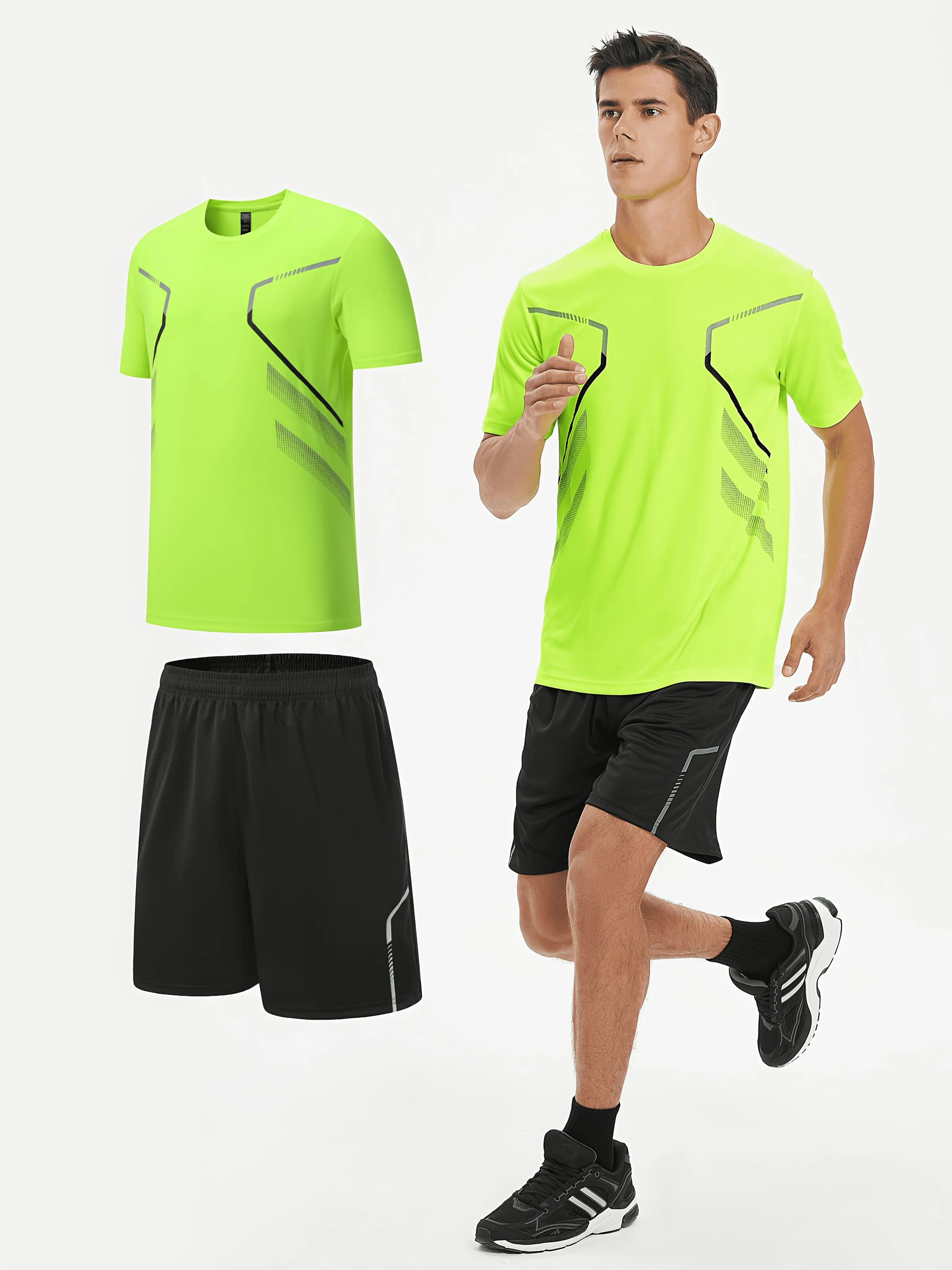 

Summer 2025 bestseller Men's set Breathable and lightweight sportswear for fitness
