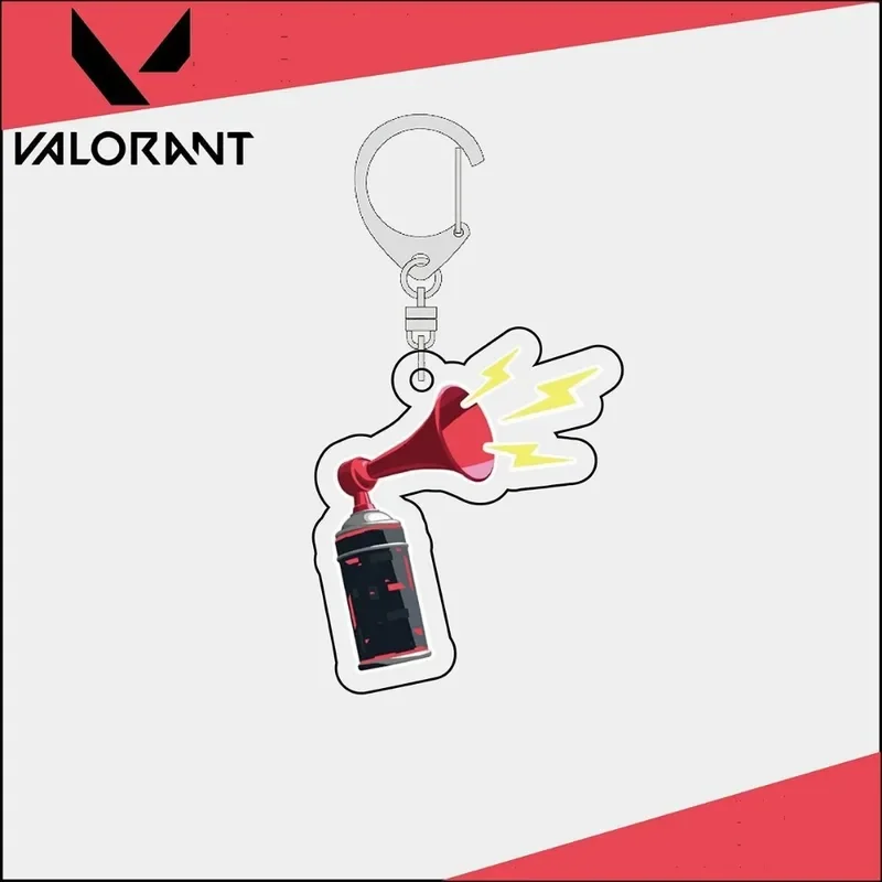 Valorant acrylic keychain cartoon character Brimstone chamber fade Jett neon ornament key bag pendant clothing accessories toy