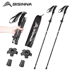 BSWOLF 2Pcs Ultraleicht Trekking Pole Walking Sticks Wandern Canes Folding Aluminium Walking Pole Nodic Walking Sticks