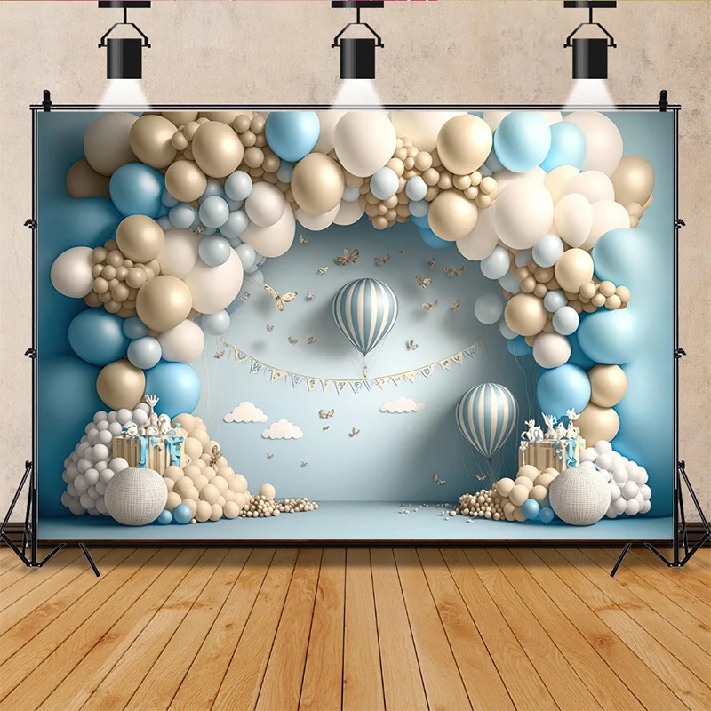 Palloncini arcobaleno decorazioni per Baby Shower Party Photography fondali puntelli compleanno bambini neonato Studio sfondo BE-07