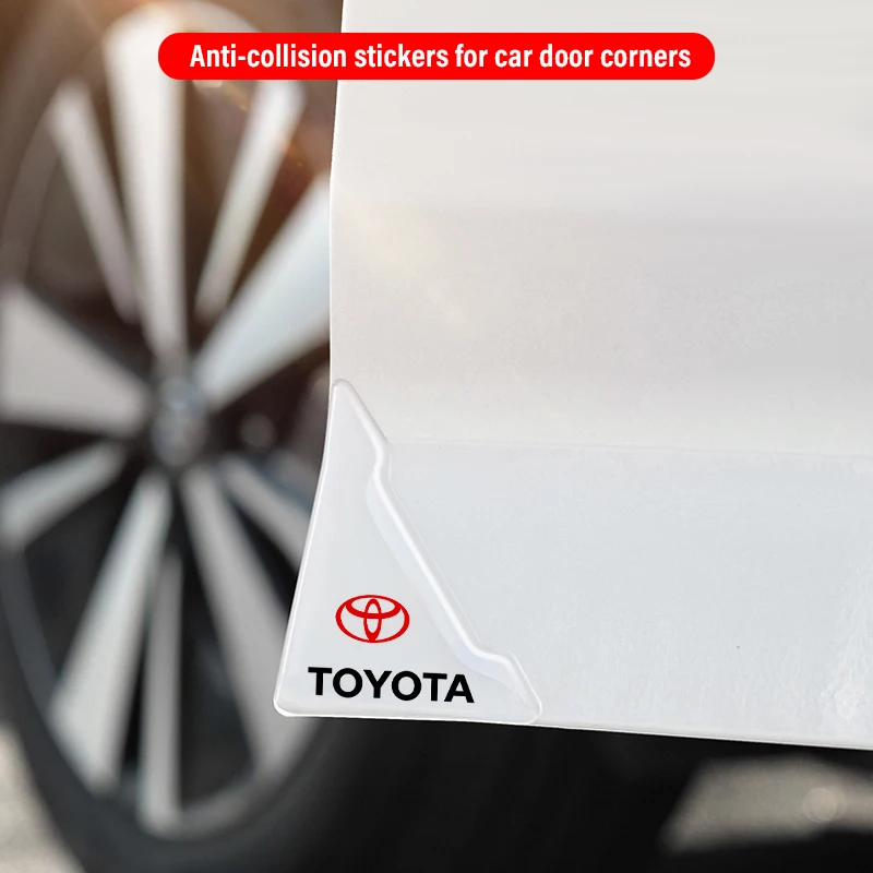 Car Silicone Door Corner Protector Cover Edge Guard Anti-Collision Scratch Auto Accessories For Toyota Camry Corolla Hilux Prius