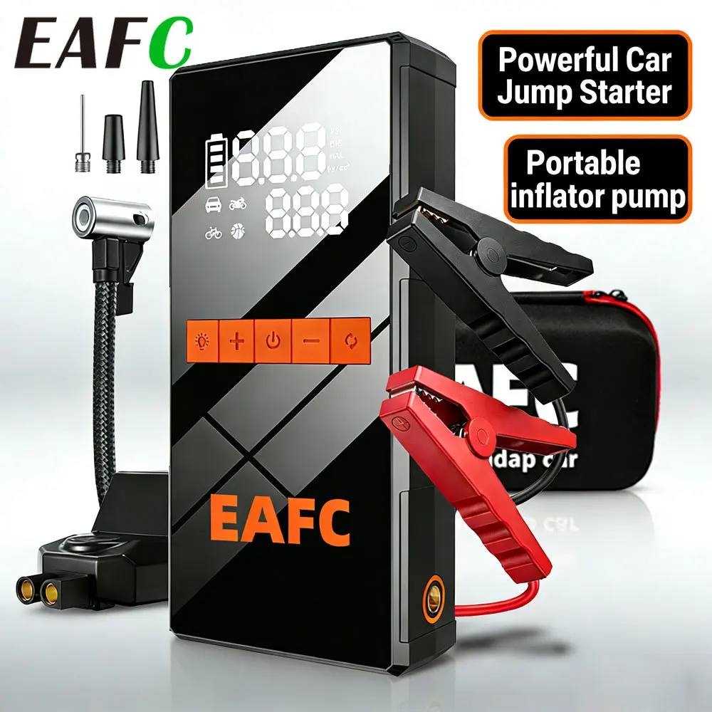 Neue 150PSI Luftpumpe Auto Batterie Notfall Booster 1200A Auto Starthilfe Power Bank Tragbare Start Gerät Auto Starter