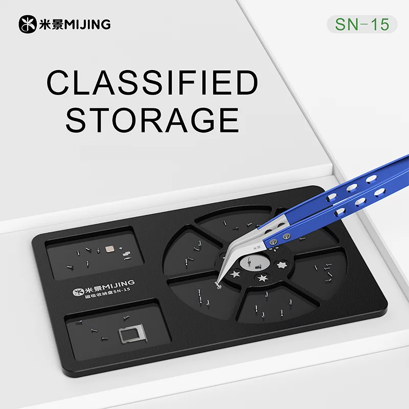 MIJING SN15 Magnetic Absorption Disk Magnetic Adsorption Aluminum Alloy Magnet Storage Pad Phone Repair Tools