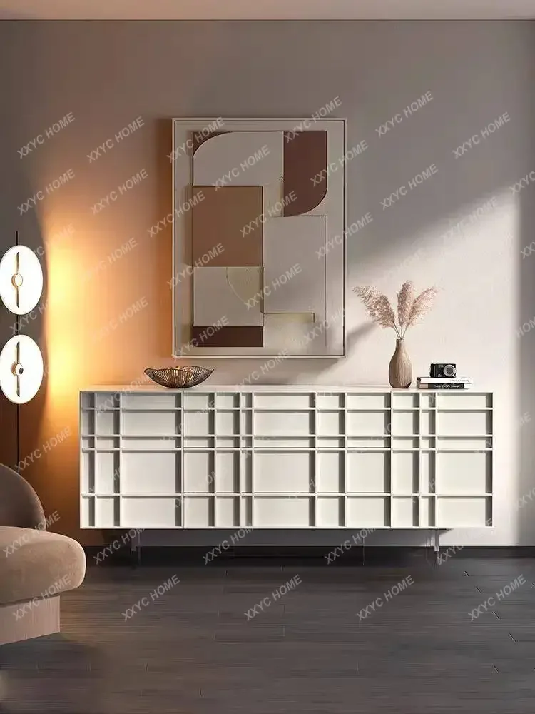 

minimalist side cabinet, cream style entrance cabinet, living room locker