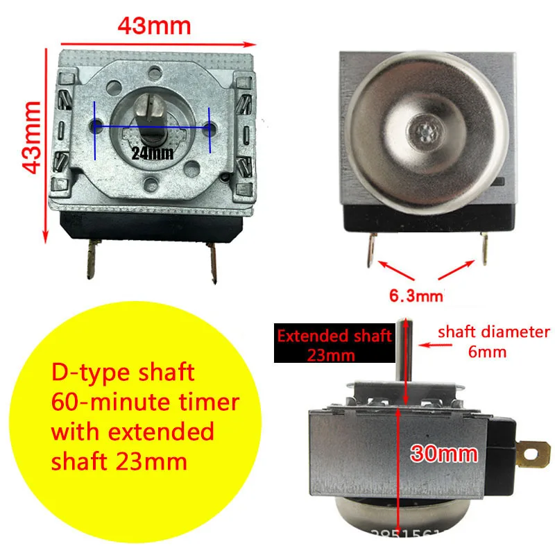 Universal Electric Pressure Cooker Oven Rice Cooker Steamed Spare Parts 15/30/60 Minute Timer Switch With bell images - 6