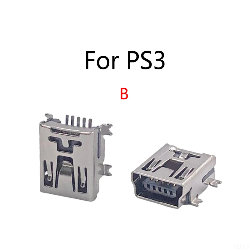 10PCS/Lot New Mini USB Charging Socket Port For Sony Playstation PS3 Power Charger Jack Connector