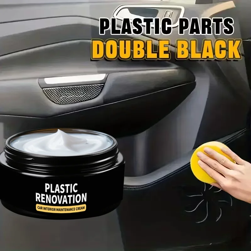 Creme restaurador de plástico e borracha para carro 2 em 1 |   Removedor de arranhões e restaurador de brilho |   Proteção anti-desbotamento de longa duração para carro Inte
