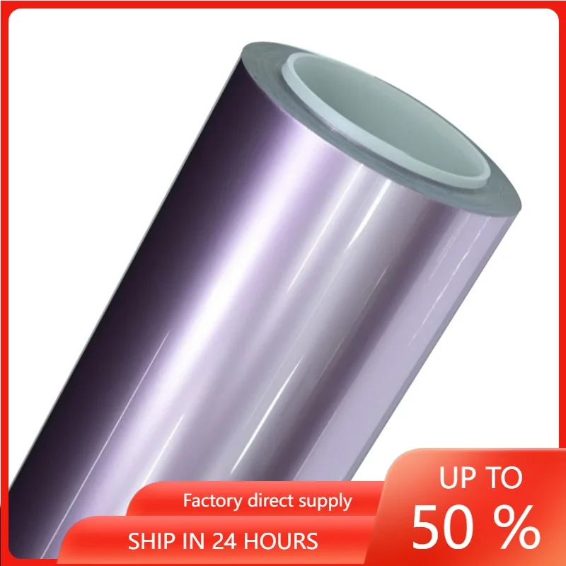 Glossy  purple powder self-adhesive car modification sticker,made of durable aluminum foil material and platinum vinyl film