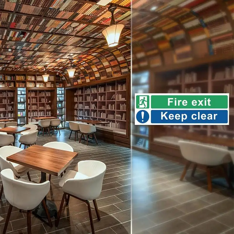 5Pcs Warning Stickers Danger Electrical Hazard Labels Decal Keep Clear Fire Exit Floor Decal Industrial Signs Sticker For Store