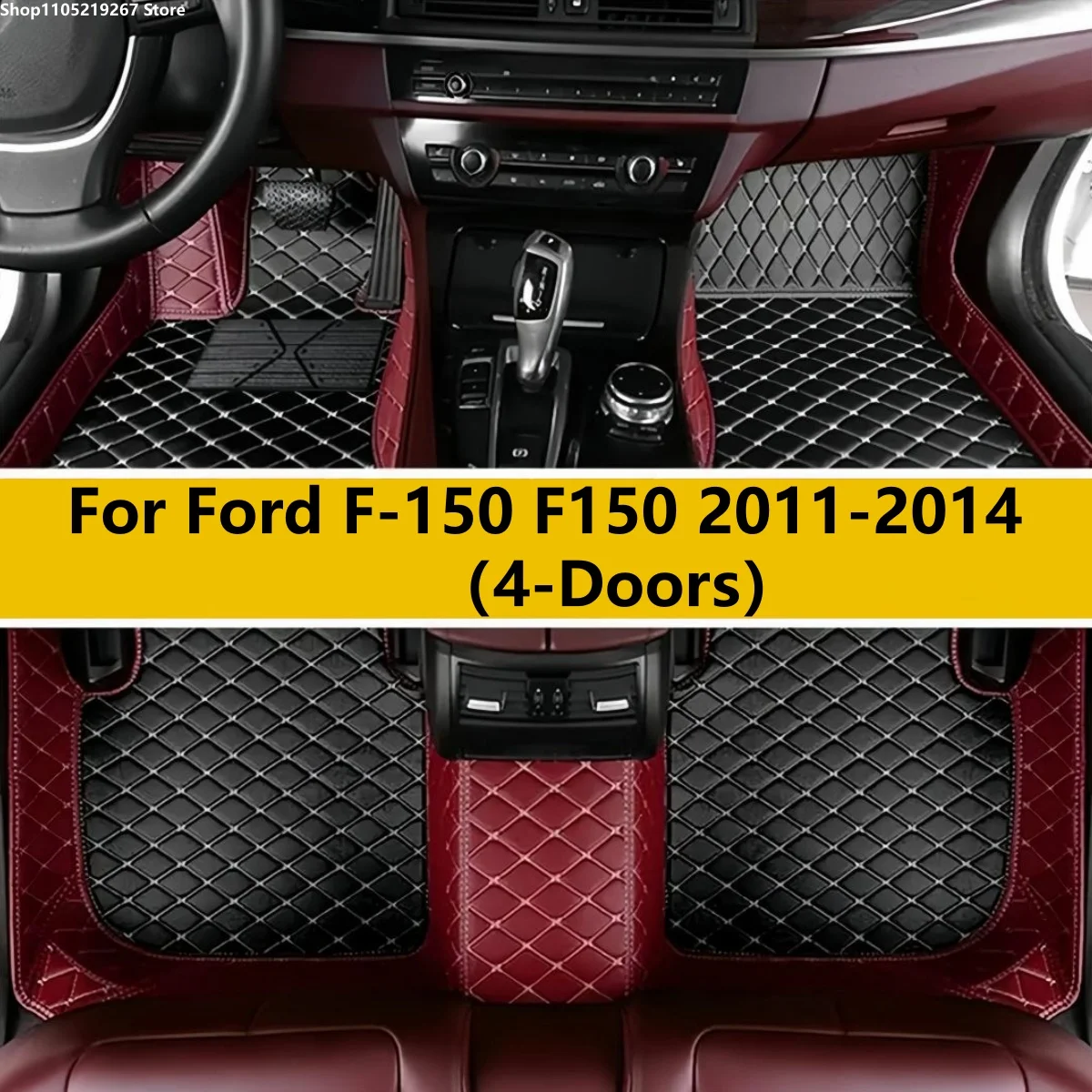 

Car Floor Mats Fit For Ford F-150 F150 2011-2014 4 Doors (5 Seater) Auto Foot Pads Automobile Carpet Cover Interior Accessories