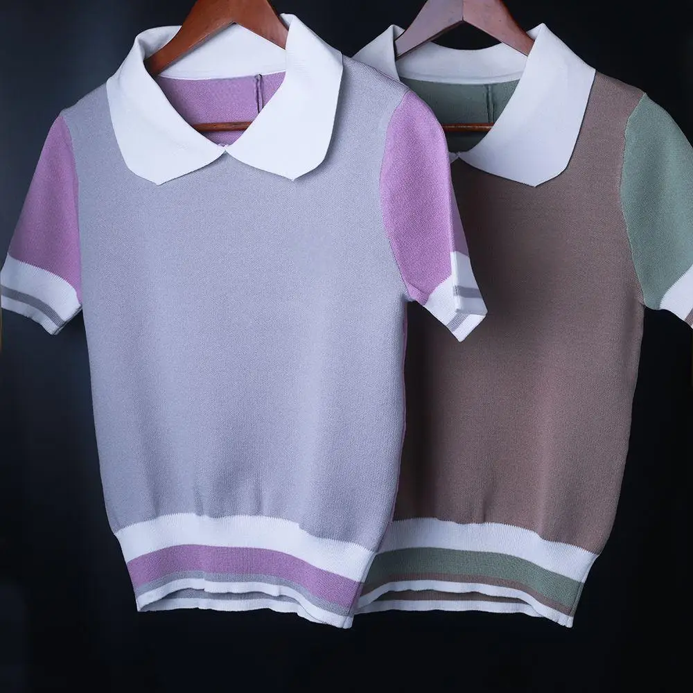 nouveau-polo-de-golf-tricote-pour-femme-2026-–-haut-a-manches-courtes-brode-avec-col-revers-–-tenue-decontractee-de-sport-et-de-golf