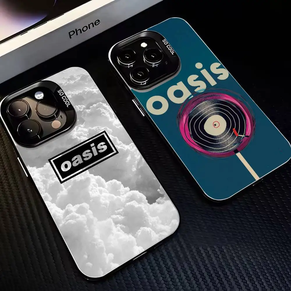 

Band O-oasis Phone Case For iPhone17,16,15,14,13,12,11 Plus,Pro Max Black Matte Shockproof Cover