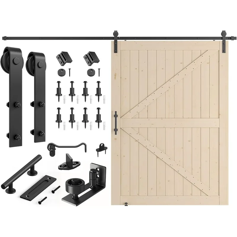 

Sliding barn door with hardware kit, assembly required,Home Improvement Doors