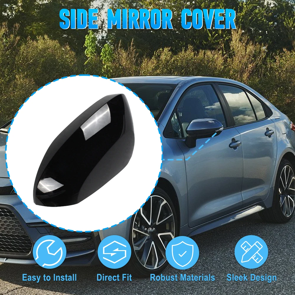 Car Rear View Side Mirror Cover Caps Replacement for Toyota