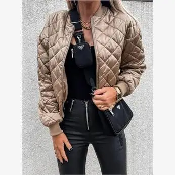 Faionable Pure Color ort Zipper Jaet Cotton Wear for Autumn Winter New Arrival Women's Knitted Sweater Premium Quali