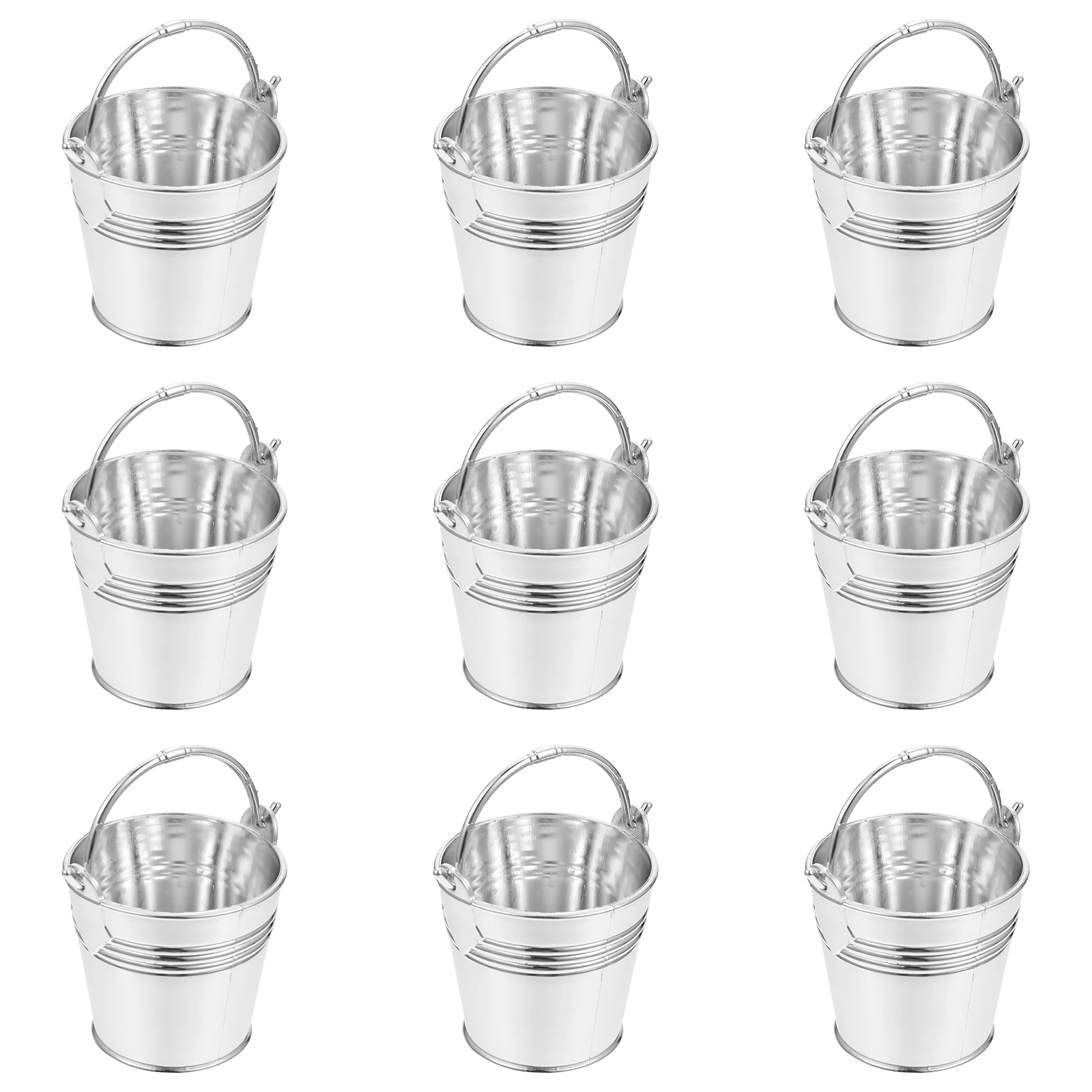 

10pcs Mini Snack Bucket Candy Storage Containers Plastic Food Buckets Gift Packaging Boxes Cookie Holders Buffet Barrels