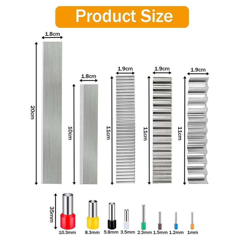 -A89Z 5 قطع قواطع طين بوليمر مرنة، شفرة طين بوليمر كلاي، شفرة تقطيع الطين مع 8 قطع قواطع على شكل دائرة مستديرة