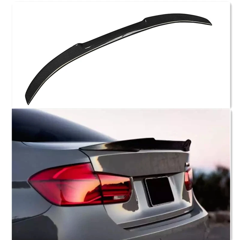 

F30 Spoiler High Quality Glossy Black Real Carbon Fiber Spoiler For BMW 3 Series 2012 -2017 F30 Sedan M4 Style Rear Wing Spoiler