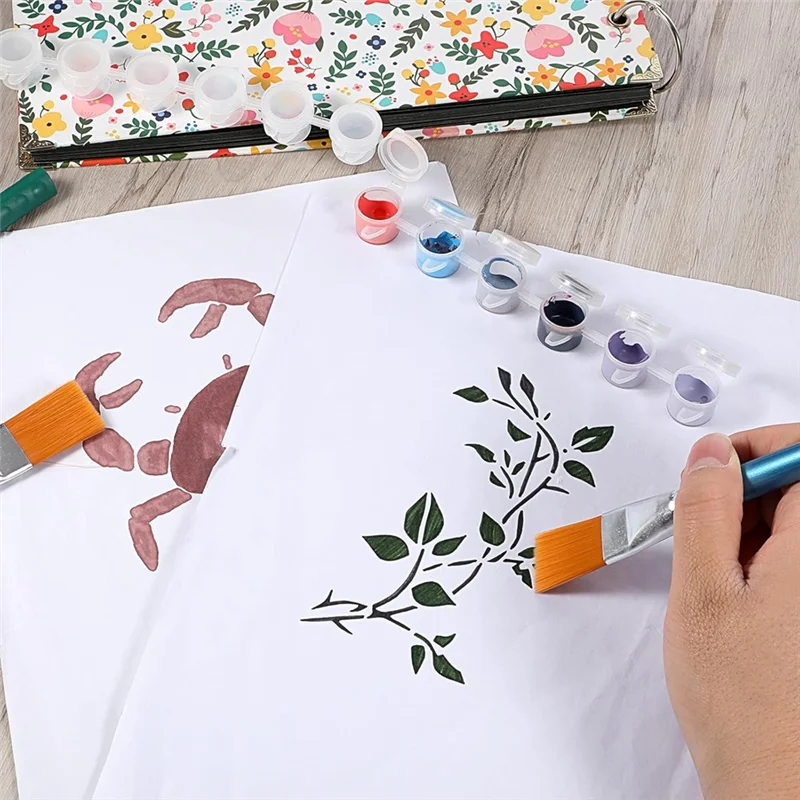 Practical-120Pcs Paint Containers With Lids, 40 Strips Paint Containers Acrylic Paint With Lids For Craft Paint Storage Classroo