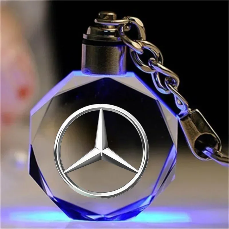 LED Light Car Keyring Pendant Key Accessories for Mercedes Benz W166 W212 W213 W246 W176 W177 W205 C260 C200 C300 C180 C63 W167