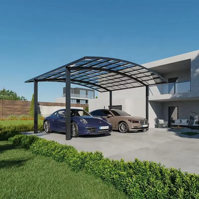 Combination Type Aluminum Alloy Frame Acrylic Carport Backyard Rainproof Sunproof Car Shelter Solid and Durable Car Parking