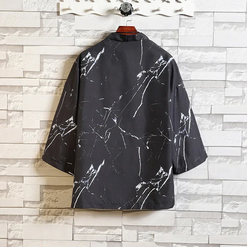 Традиционное японское кимоно с принтом журавля, кардиган, кимоно для пар, мужские юката, женские пляжные свободные рубашки в стиле Харадзюку, пальто размера плюс 5XL