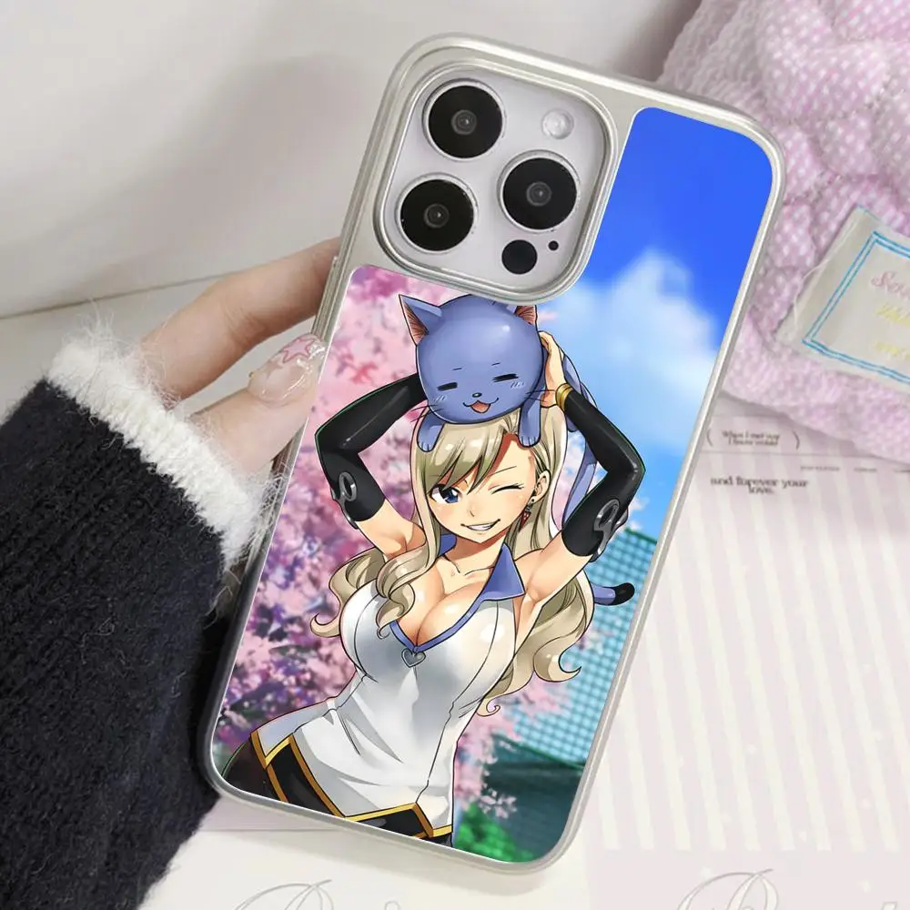 

Чехол для телефона Edens Zero Rebecca для iPhone 17 16 15 14 13 12 11 Air Pro Max Plus, гальванизированное серебряное покрытие