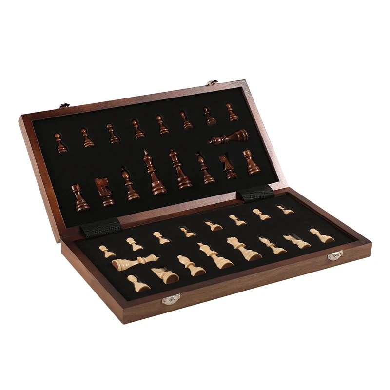 new-large-39cm-1535inch-chessboard-game-solid-wood-chessboard-extra-2-queens-suitable-for-competition-games