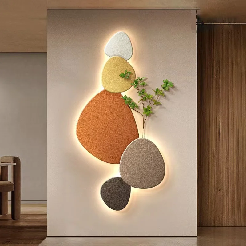 2024 Modern Creative Living Room Wall Lamp Porch Decorative Painting Wall Lamp Green Plant Mural Corridor Corridor Painting