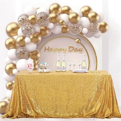 Gold sequin tablecloth rectangular glitter party tablecloth for birthday, wedding, party, Christmas activity table decoration