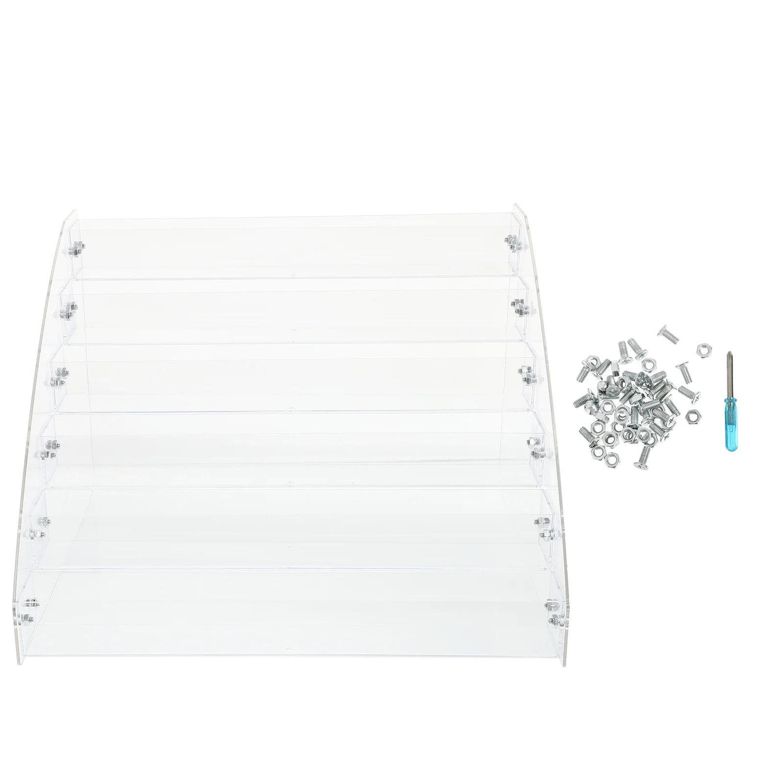 

Acrylic Six-Layer Desktop Organizer Display Shelf Transparent Storage Rack For Office Supplies Desktop Organizer Rack Acrylic