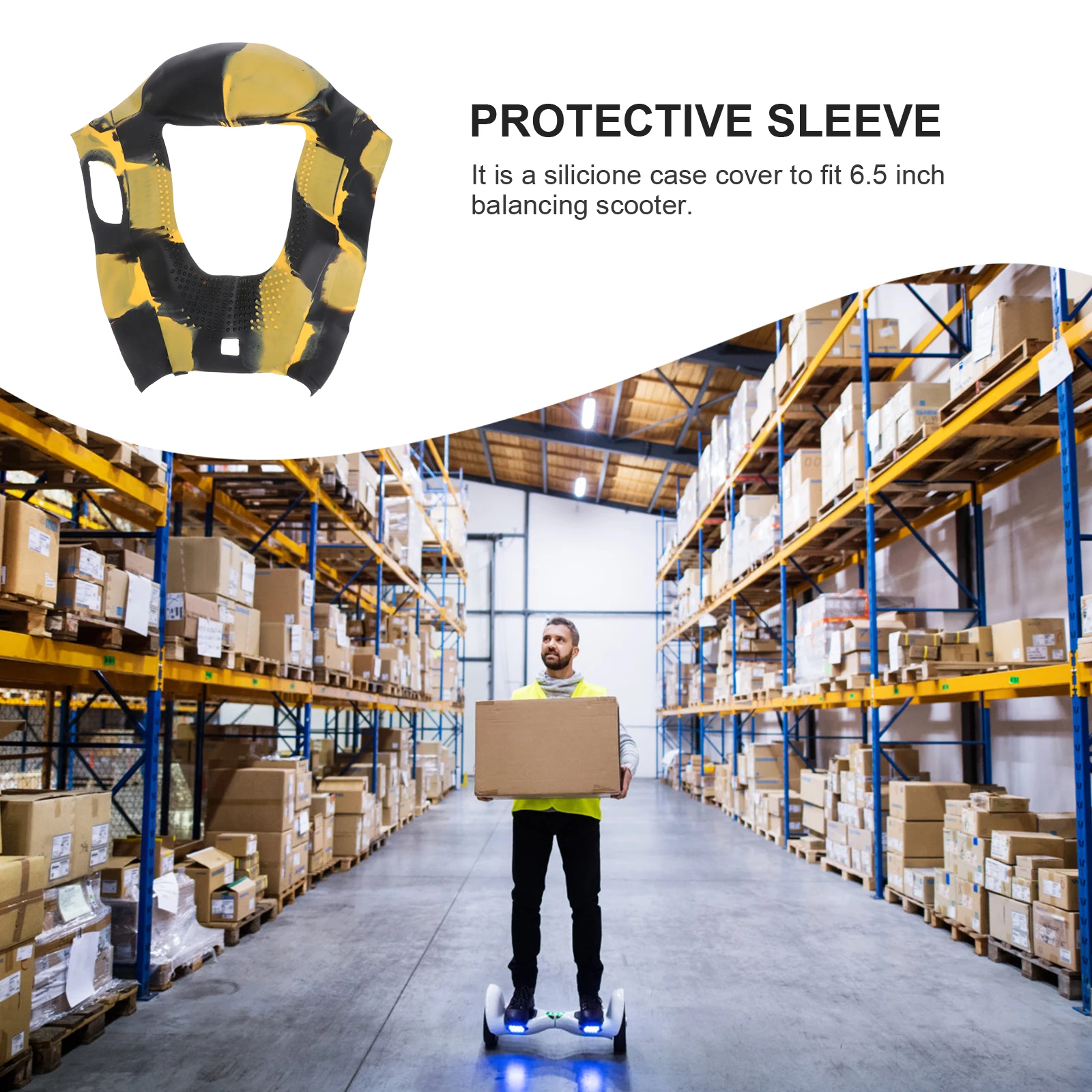 

6.5 Inch Balancing Scooter Protective Cover Silicone Skin Case for Balance Vehicle Easy Installation Removable Scooter Accessory