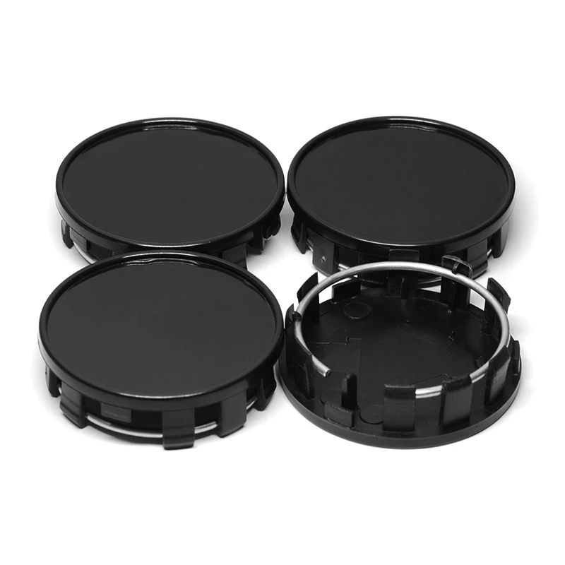 4pcs/lot 54MM Auto Car Wheel Rim Hub Cap Dust-proof Cover Car Wheel Center Cap Rim Decorative Hubcap Black Chrome Silver Plastic