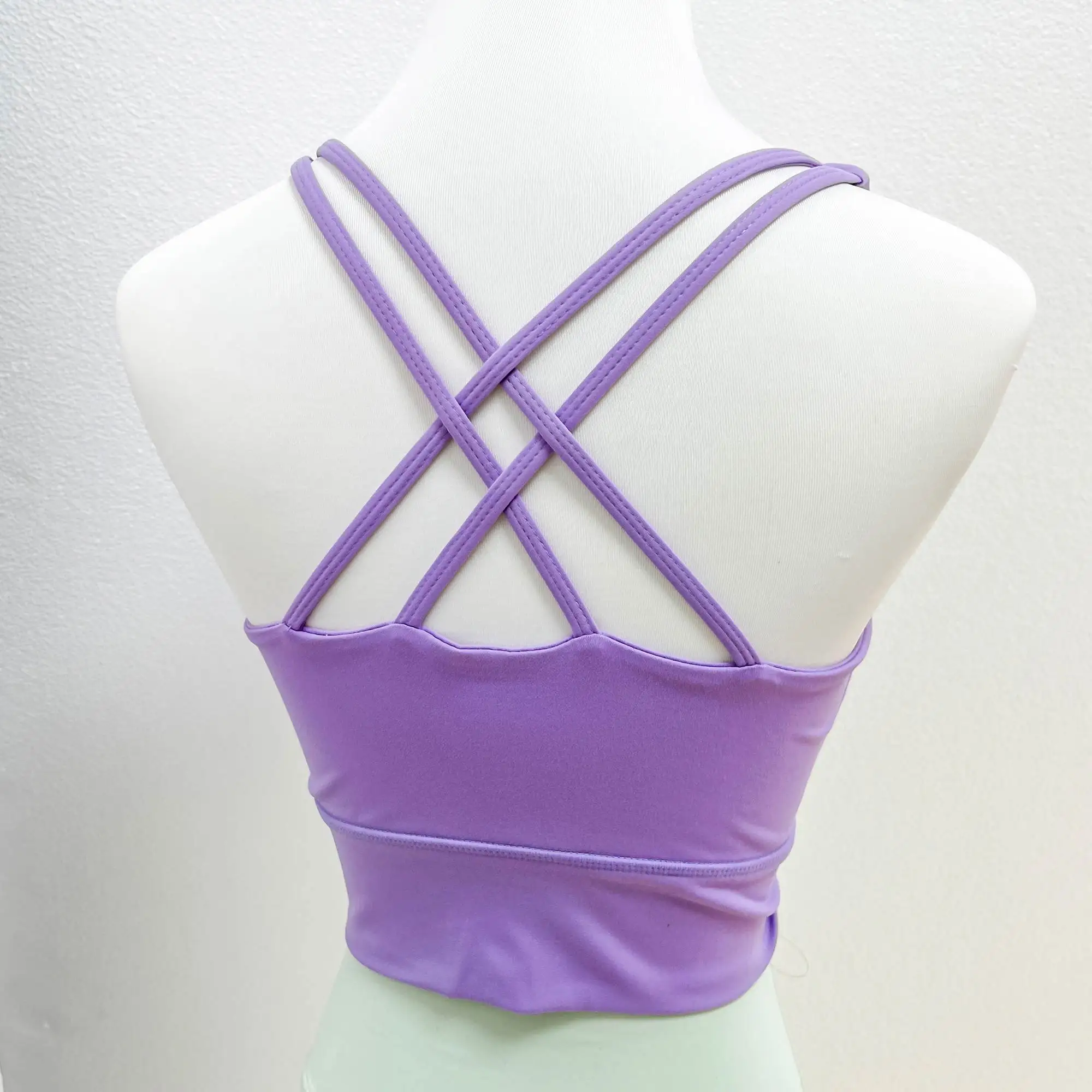 

Женская одежда: Универсальный однотонный топ-майка для спорта и йоги с четырьмя бретелями