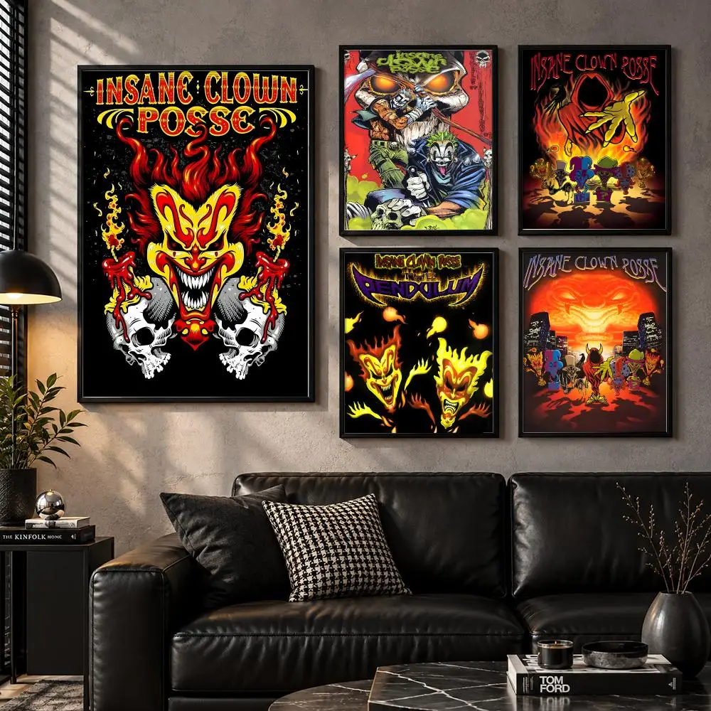 Insane Clown Posse Horrorcore Rap Underground Carnival Poster Self-Adhesive Unframed Fashion Wall Prints for Office & Home Decor