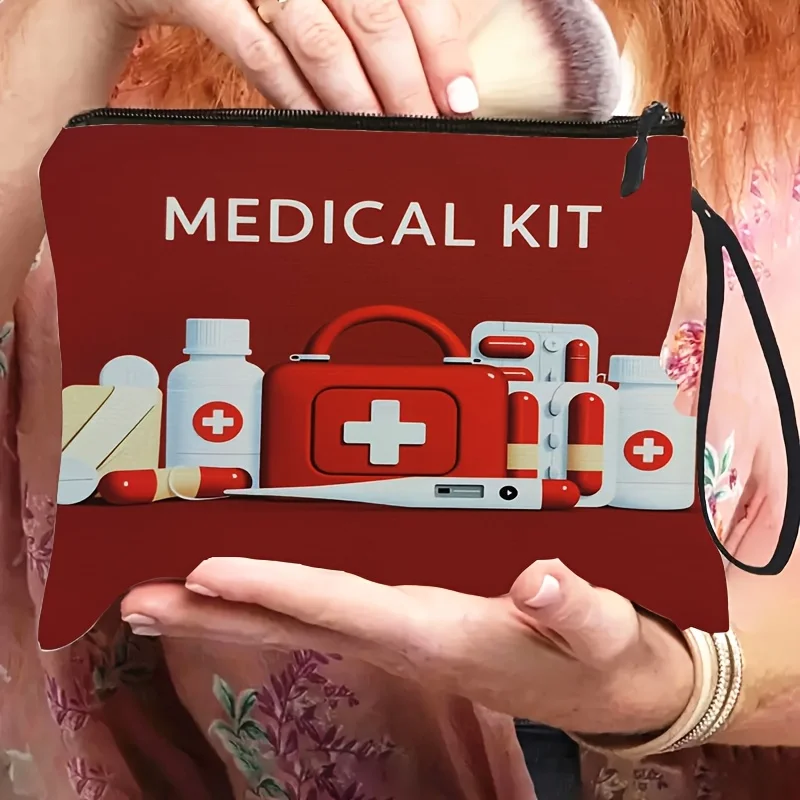 Medicine Storage Bag Medical Bag, Convenient and Fashionable Toiletries Bag Makeup Bag, Outdoor Travel and Daily Use Storage Bag