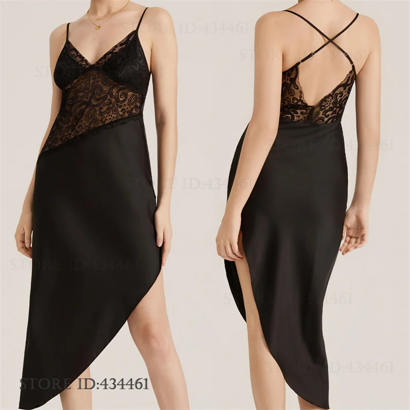 

Женская ночная рубашка на тонких бретельках, длинное платье для сна, сексуальное женское белье, ночная рубашка, сексуальная ночная рубашка с открытой спиной, домашняя одежда 5XL