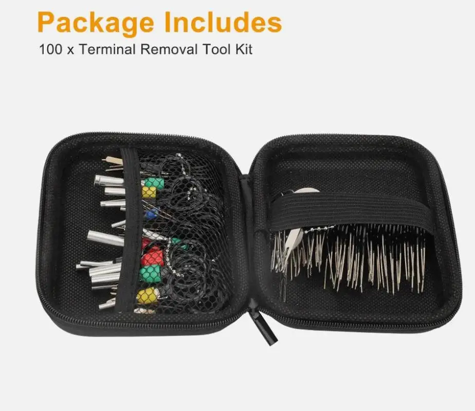 100 قطعة أدوات إصلاح إزالة محطة السيارة الجديدة الأسلاك الكهربائية تجعيد موصل دبوس النازع عدة مفاتيح السيارات التوصيل ساحبات #3